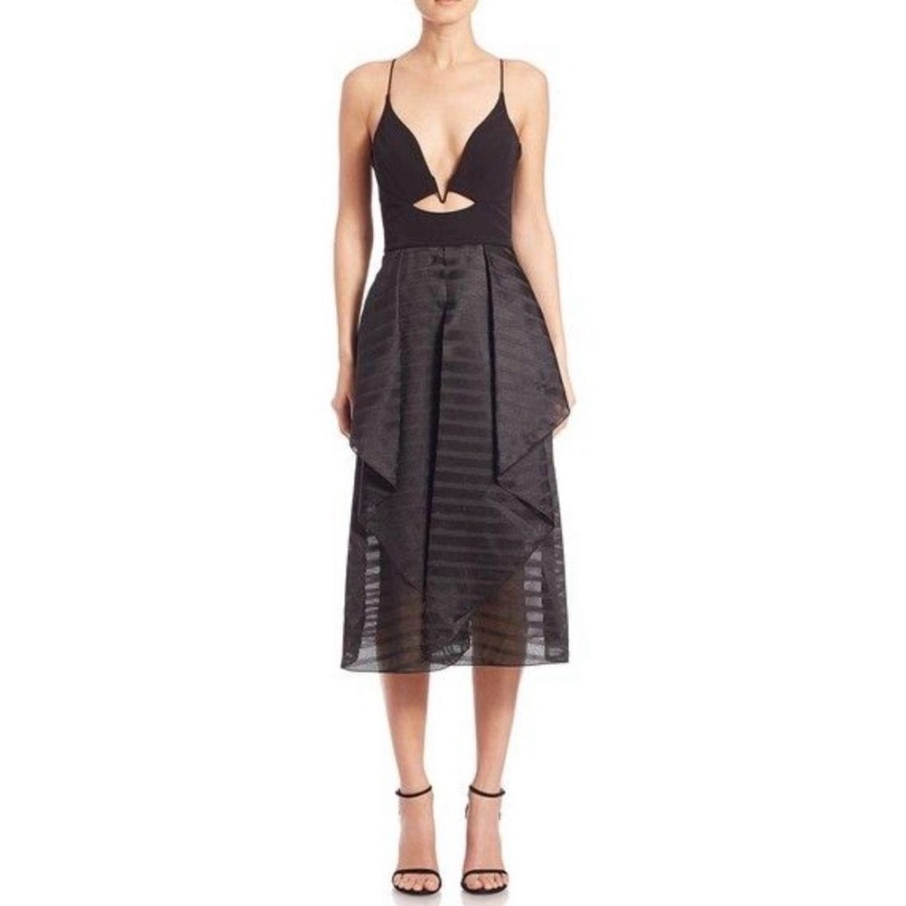 NICHOLAS Rome Organza Ball Dress in black